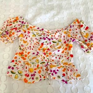 Junior Woven Top 🥑🍊🍉